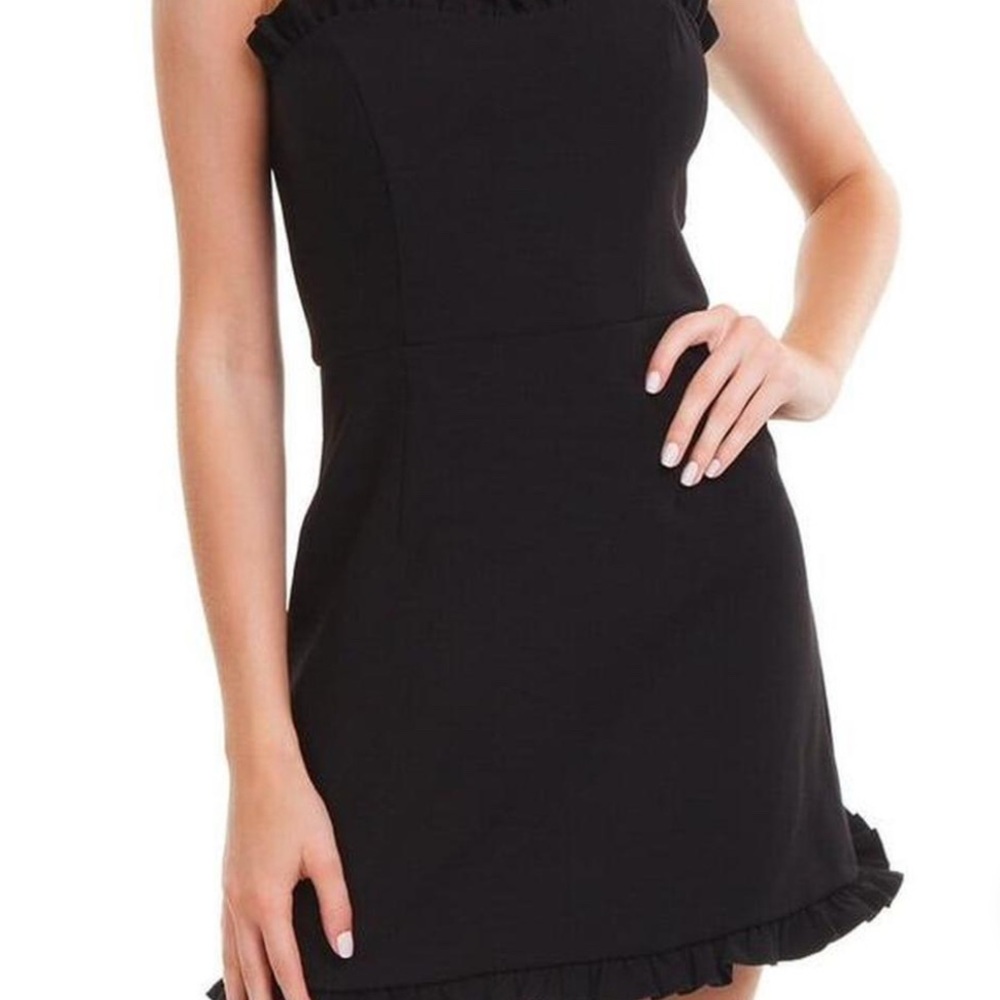 French Connection Ruffle Hem Strapless Dress, size 6